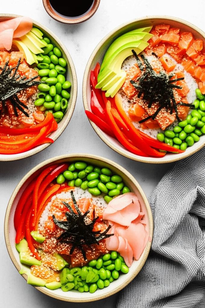 Do-It-Yourself Salmon Poke Bowls