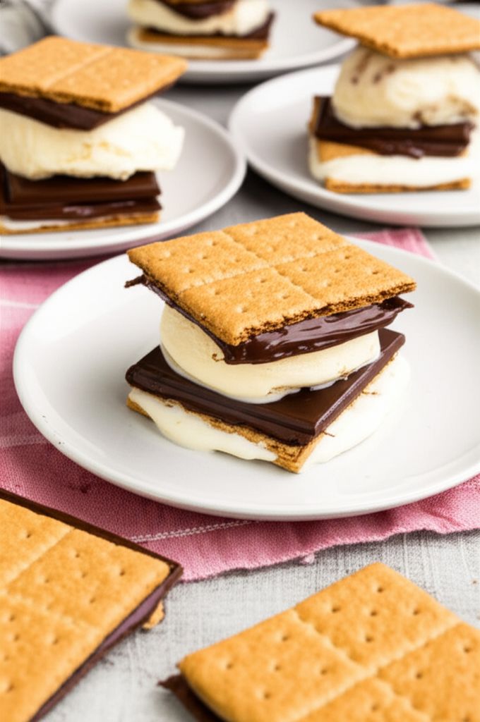 Grilled S'mores Ice Cream Sandwiches