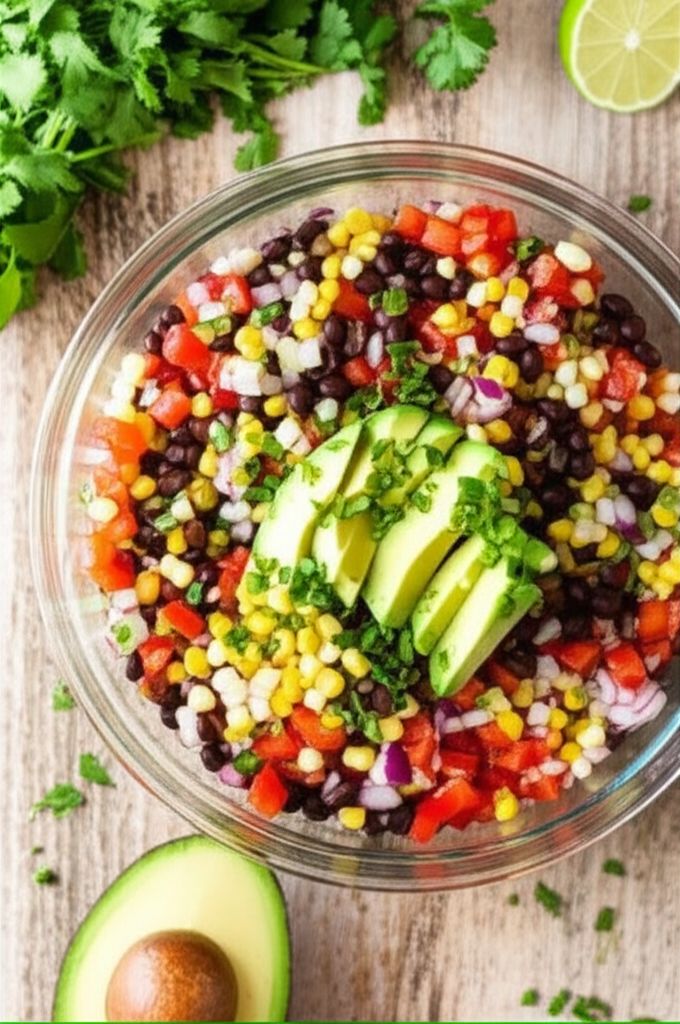 Heather's Cilantro, Black Bean, and Corn Salsa