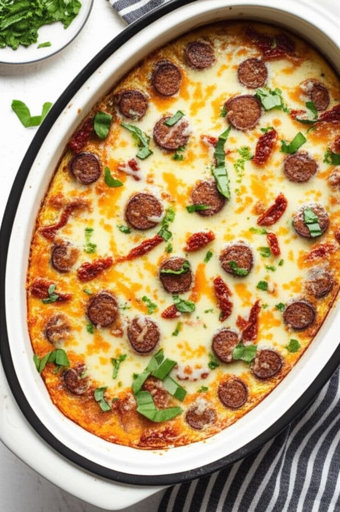 Overnight Slow Cooker Breakfast Casserole