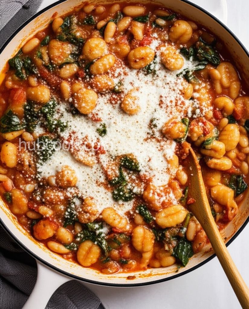 Skillet Gnocchi with Chard and White Beans
