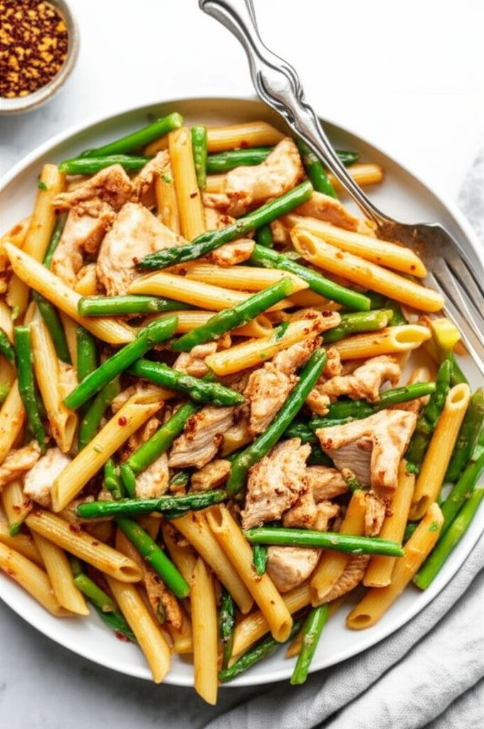 Asparagus, Chicken and Penne Pasta