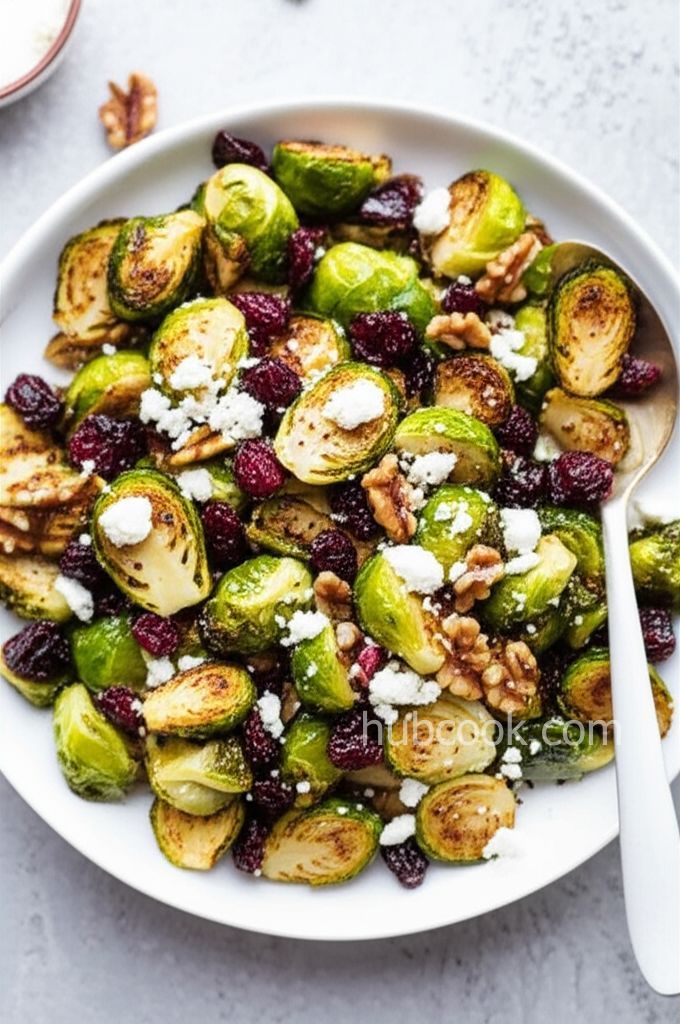 Balsamic Brussels Sprouts with Feta Cheese and Walnuts