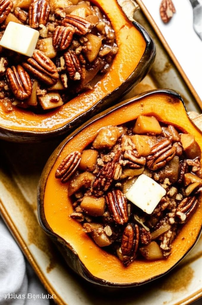 Buttercup Squash with Apples and Pecans