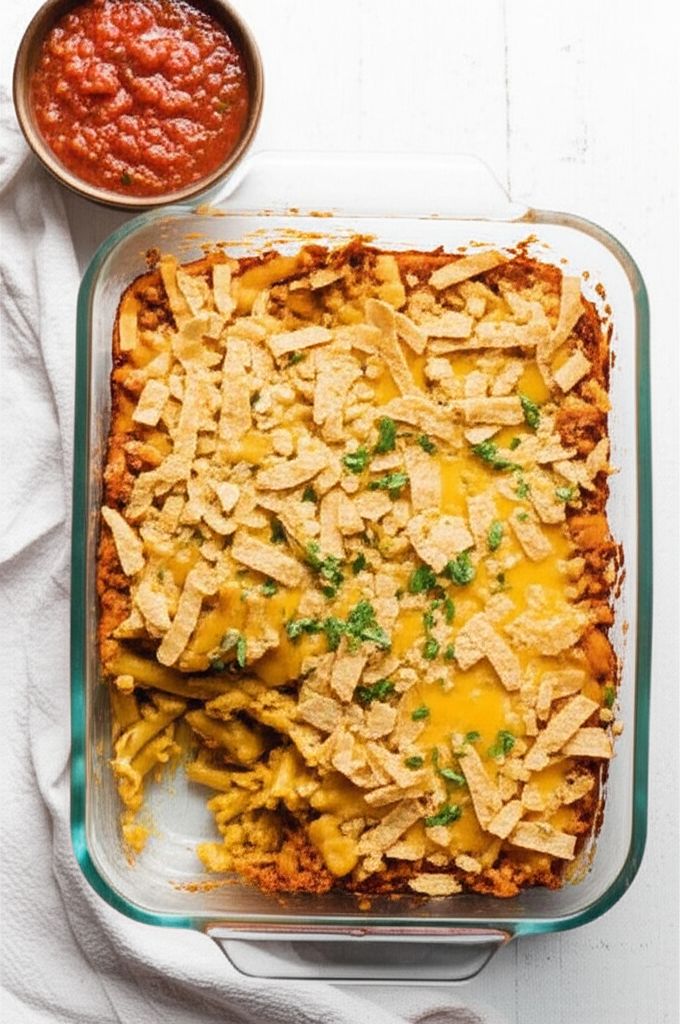 Chicken Enchilada Pasta Casserole