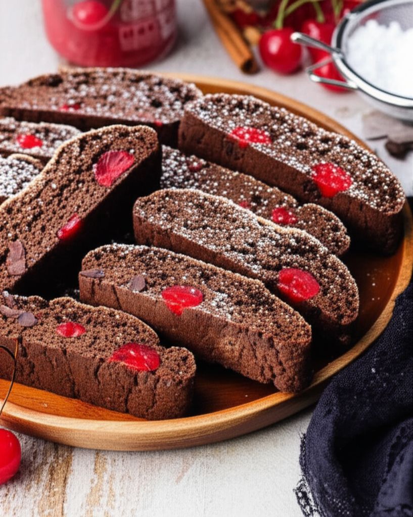 Double Chocolate Biscotti with Cherries