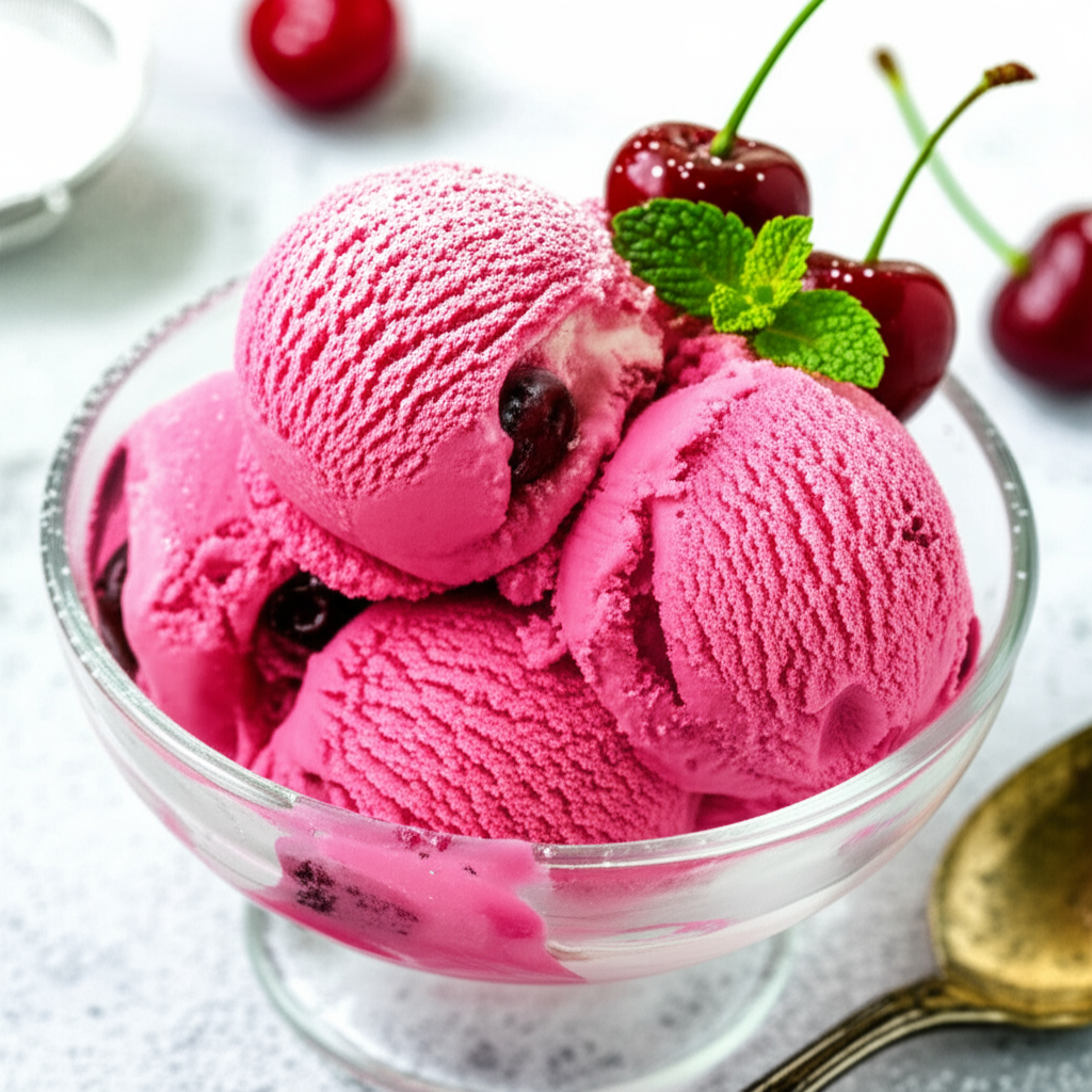Fresh Cherry Ice Cream
