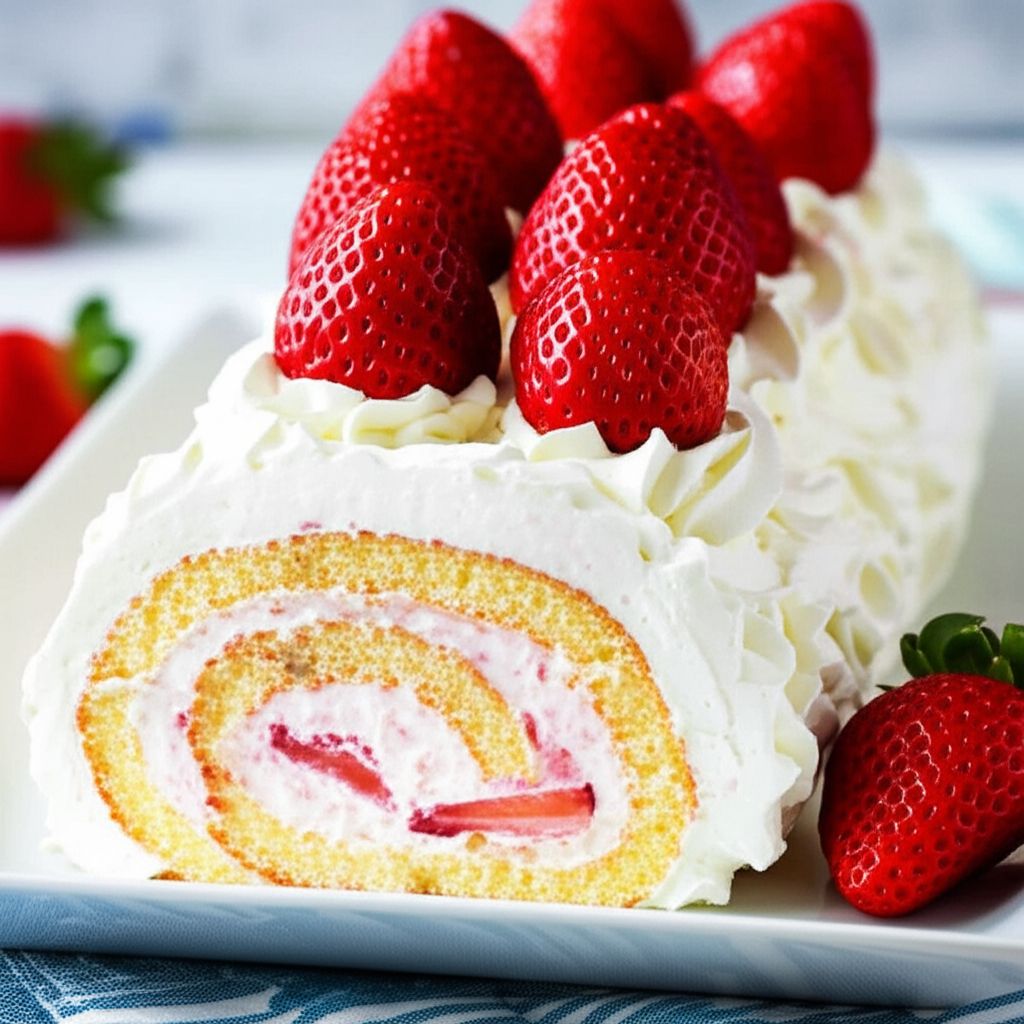 German Strawberry Roll