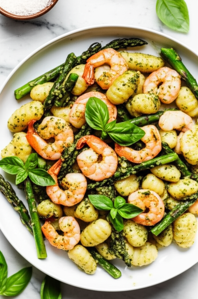 Gnocchi with Pesto and Shrimp