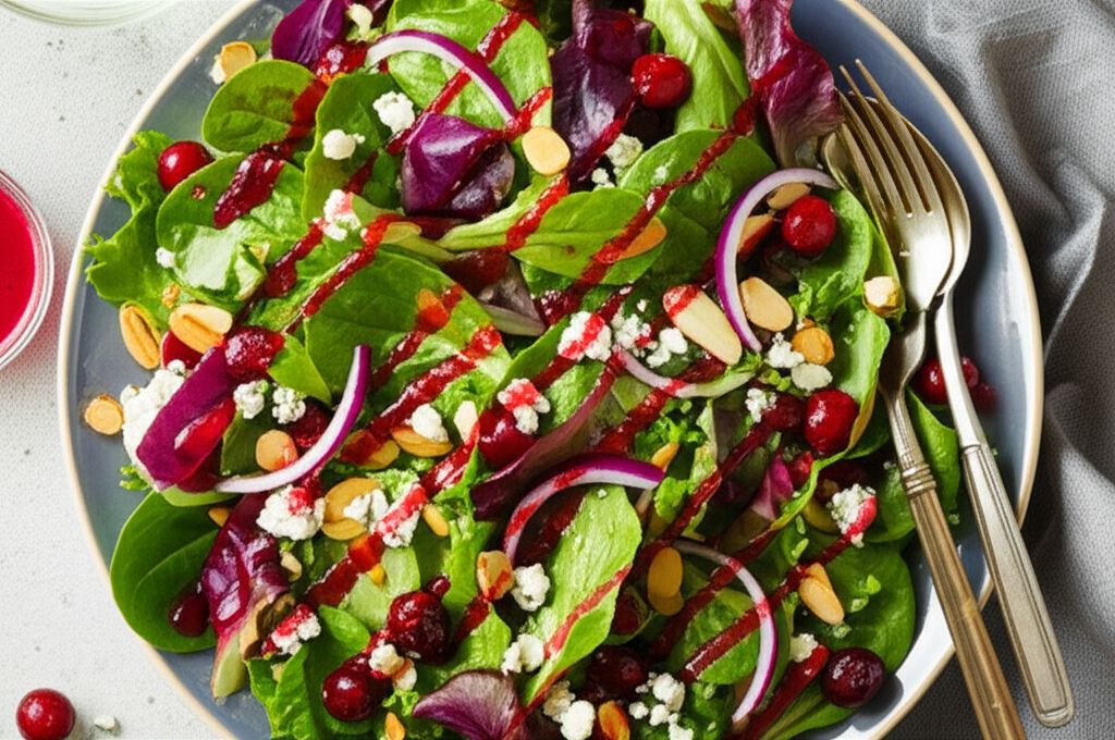 Green Salad with Cranberry Vinaigrette