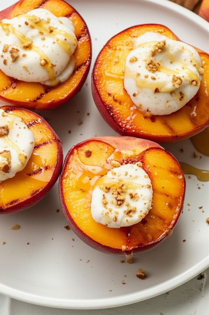 Grilled Peaches and Cream