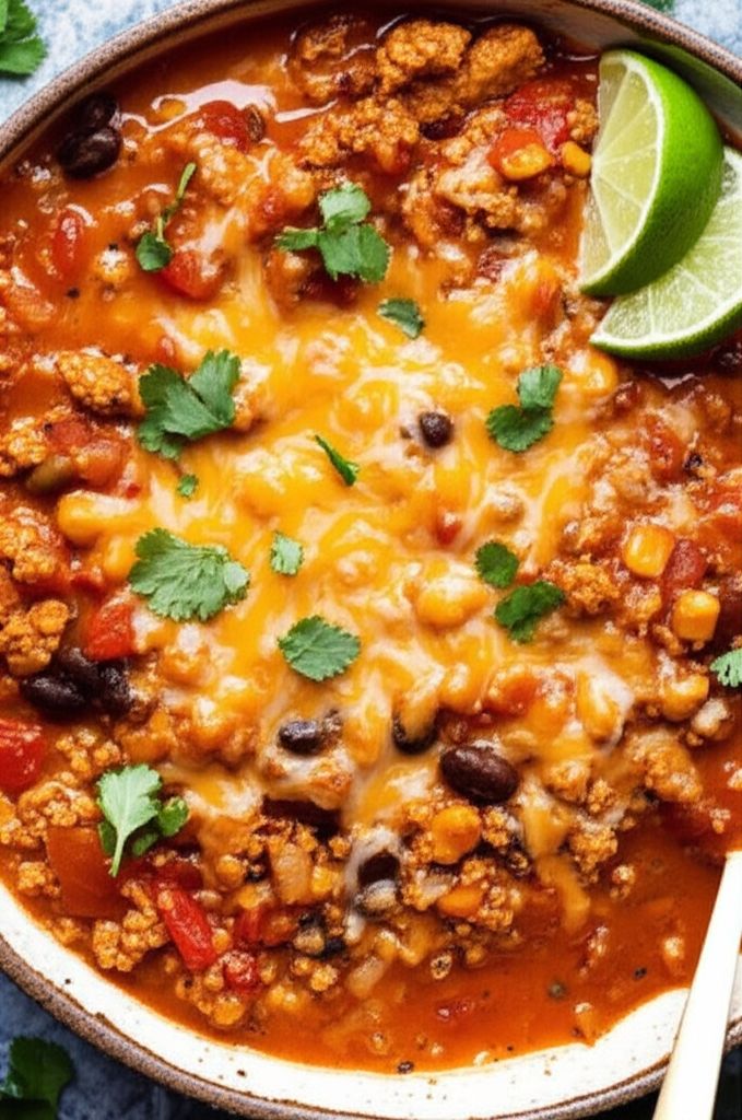 Ground Turkey Enchilada Stew with Quinoa