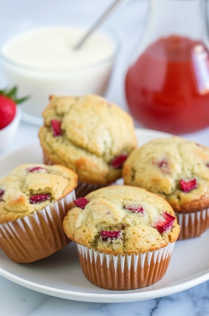 Healthy Strawberry Muffins