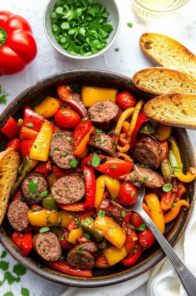 Italian Chicken Sausage and Peppers