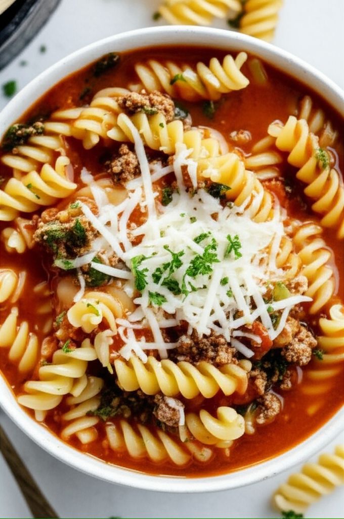 Lasagna Soup with Cheesy Yum