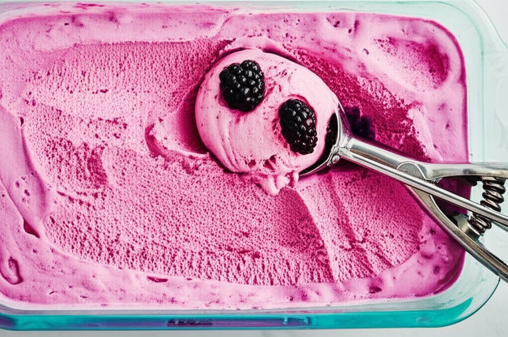 No-Churn Blackberry Ice Cream