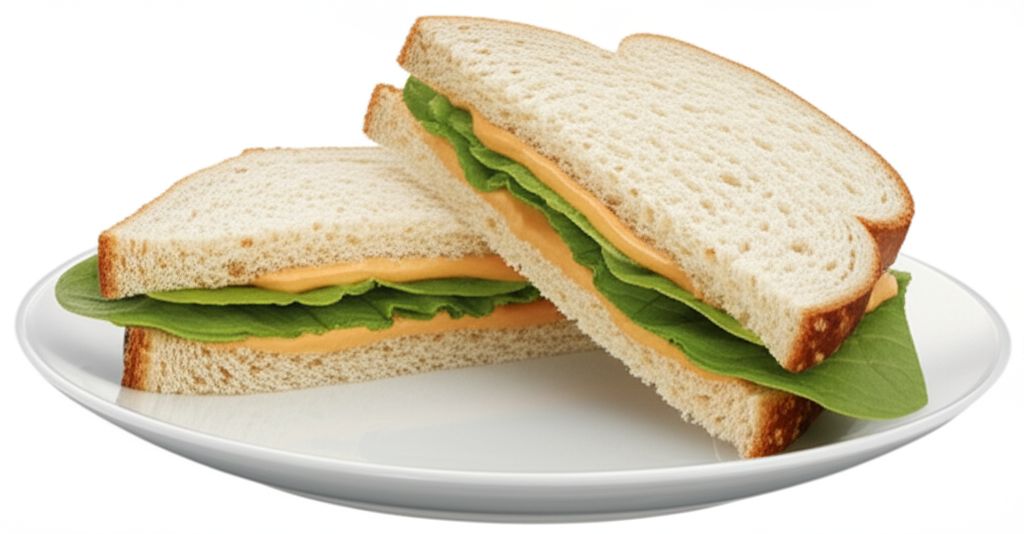 Peanut Butter, Mayonnaise, and Lettuce Sandwich