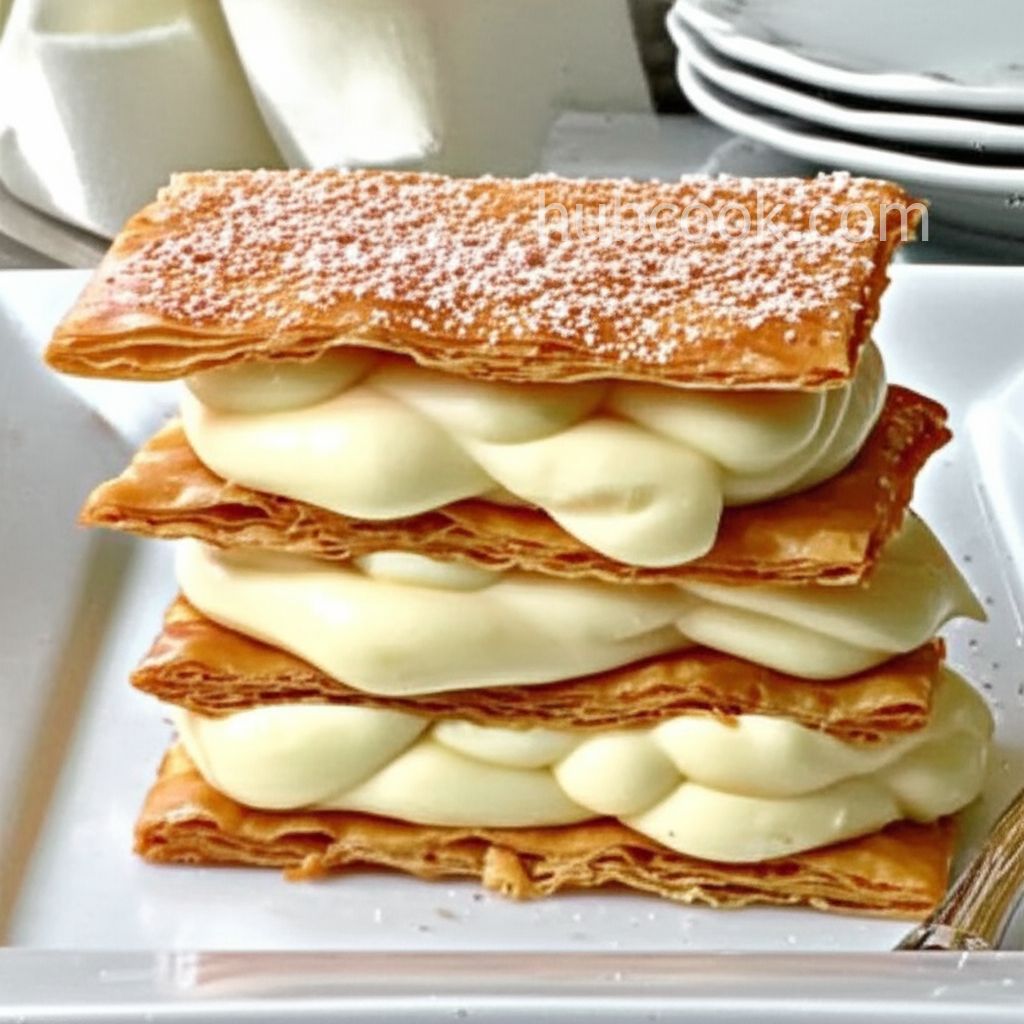 Reduced-Sugar Phyllo Napoleons with Eggnog Cream