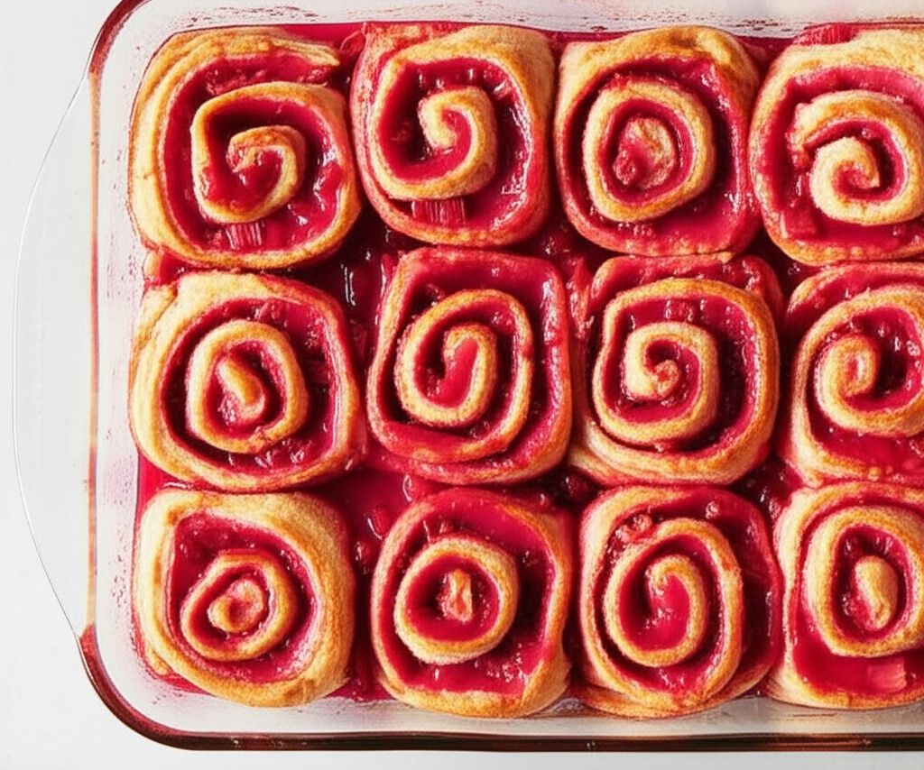 Rhubarb Cranberry Roll Ups