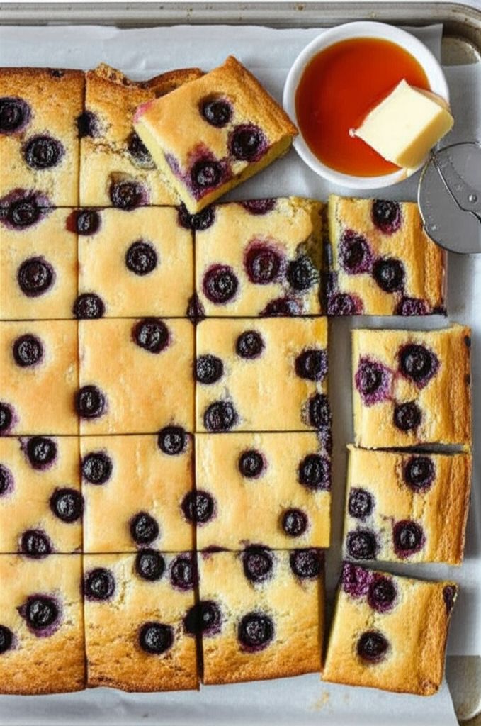 Sheet Pan Blueberry Pancakes