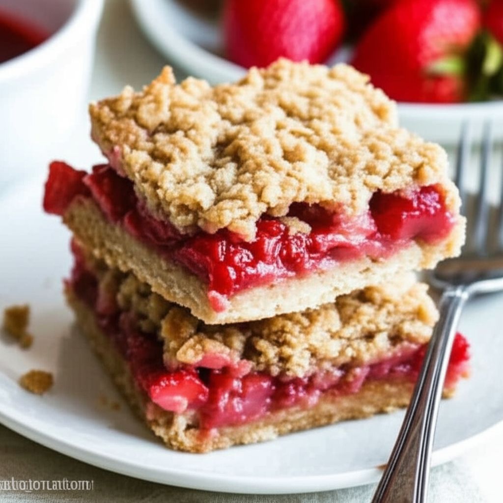 Strawberry Oatmeal Breakfast Bars