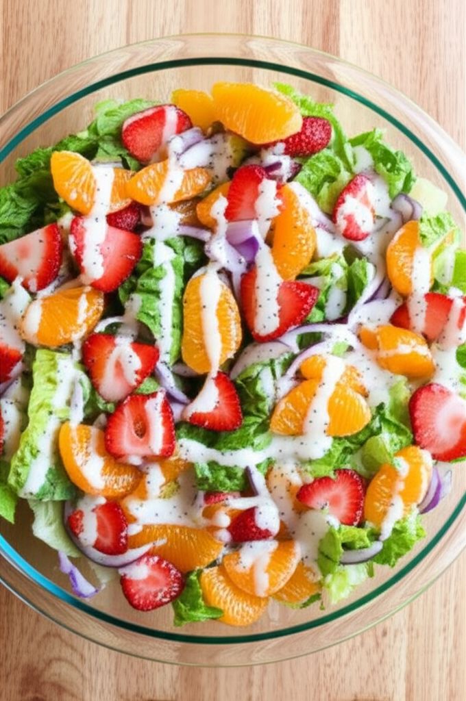 Strawberry Romaine Summer Salad