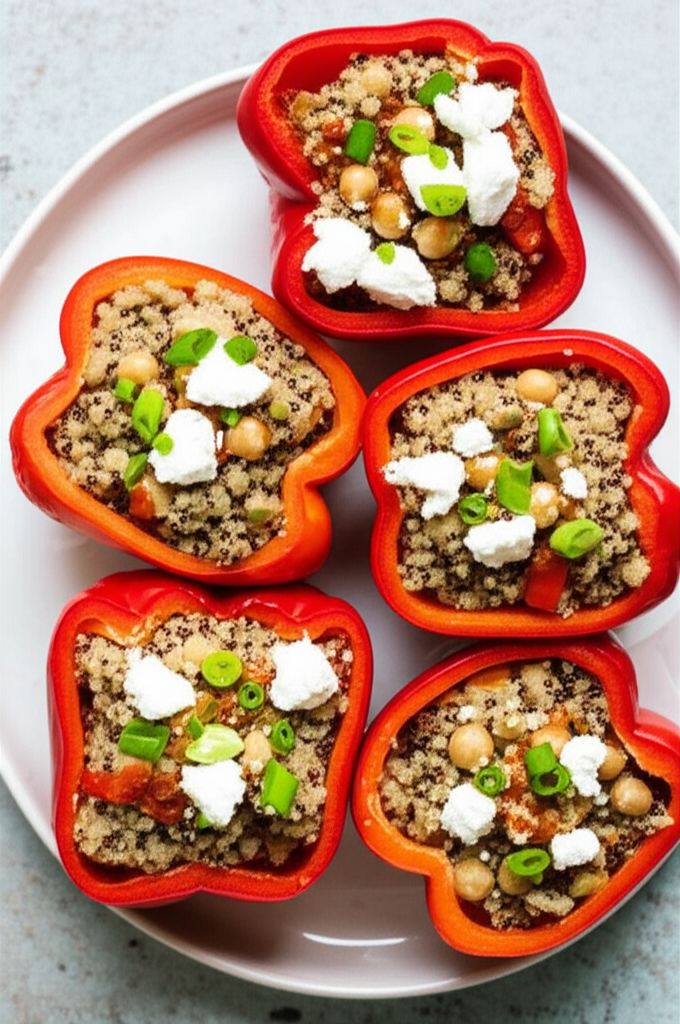 Stuffed Red Pepper with Quinoa and Chickpeas