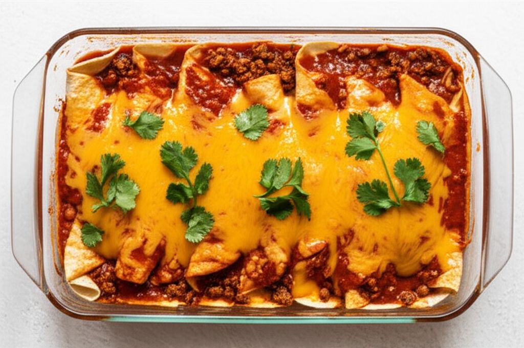 Tex-Mex Beef and Cheese Enchiladas