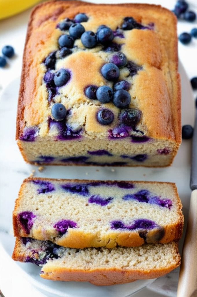 Vegan Blueberry-Banana Bread