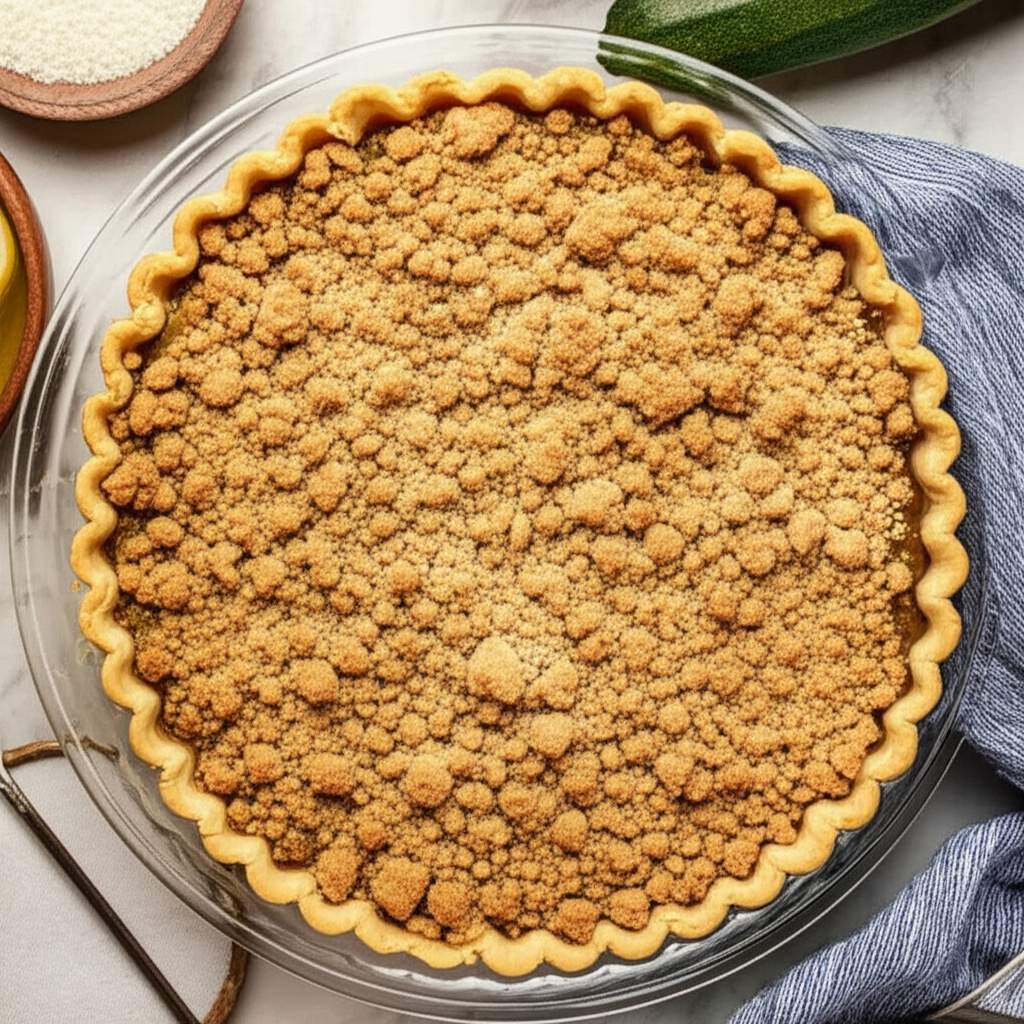 Zucchini Pie with Crumb Topping