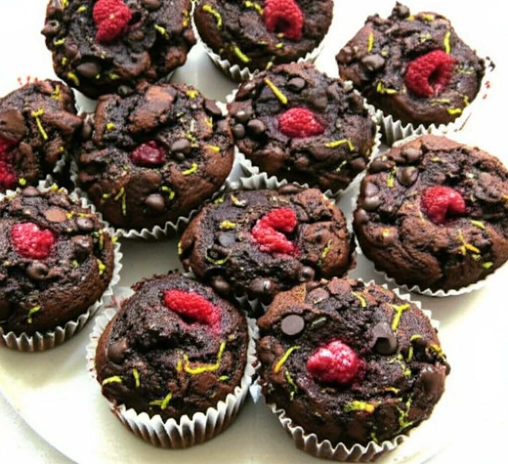 Zucchini Raspberry Cupcakes