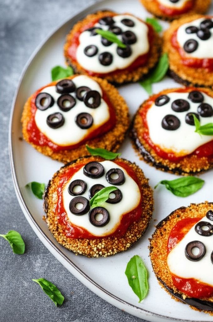 Air Fryer Eggplant Parmesan Mini Pizzas
