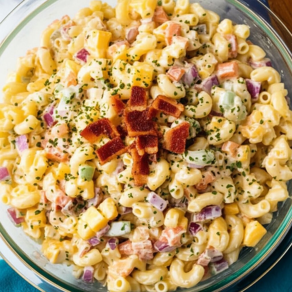 Bacon Ranch Macaroni Salad Recipe