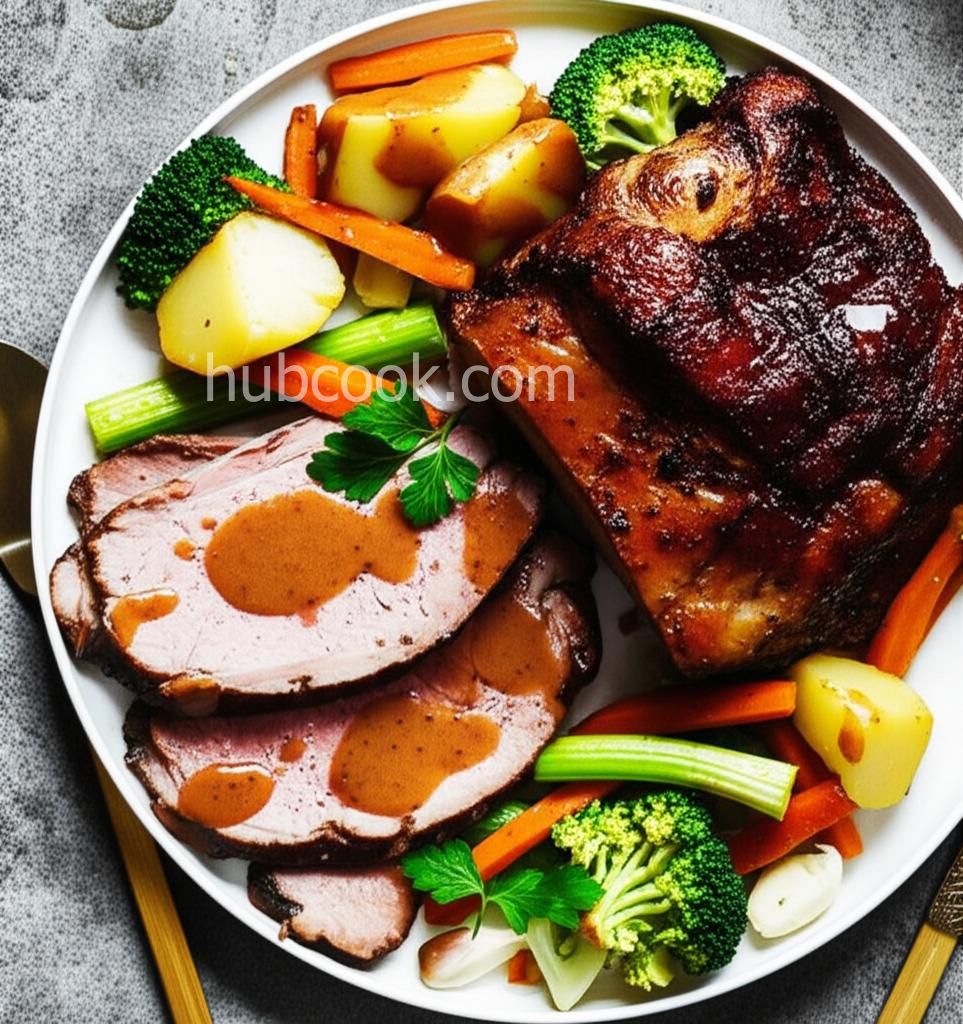 Black Truffle Pork and Vegetables