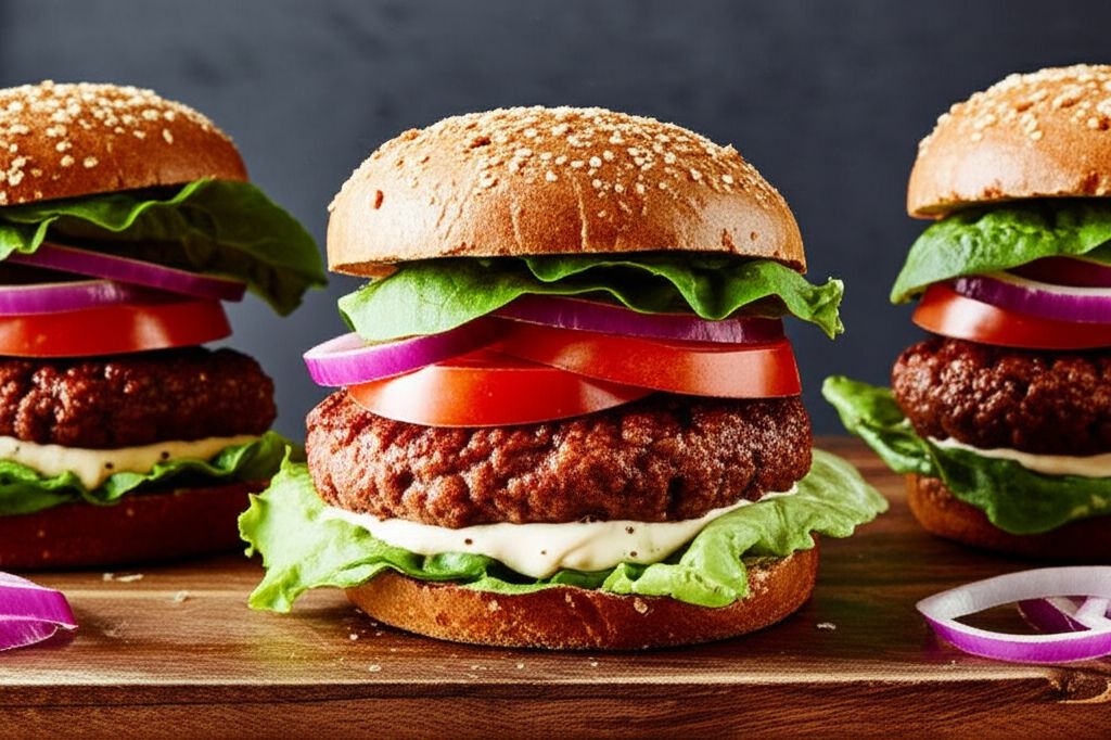 Blue Stuffed Buffalo Burger