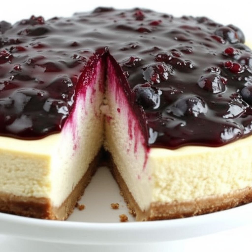 Blueberry Shortbread Cheesecake