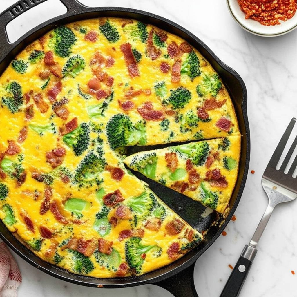 Broccoli-Cheddar Frittata
