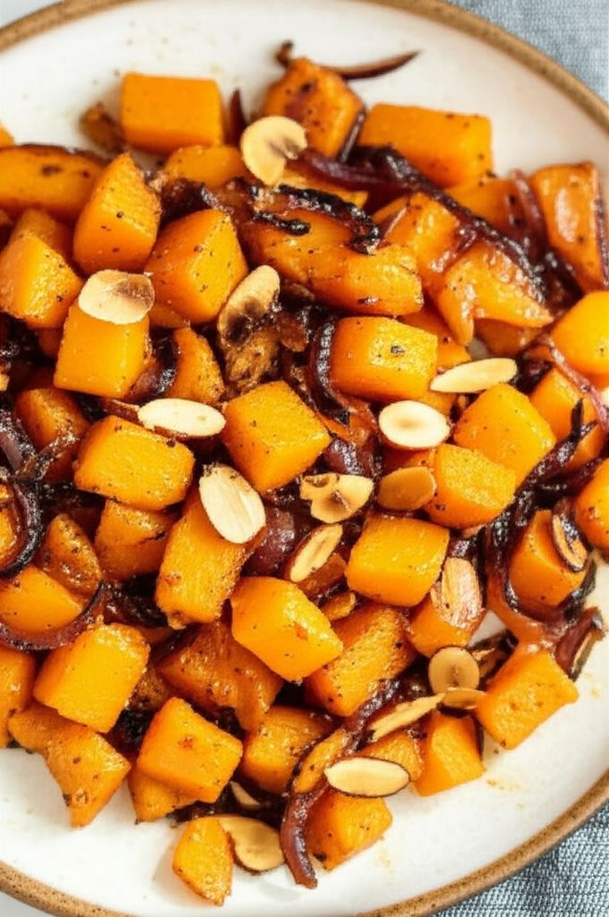 Butternut Squash With Cranberries and Almonds