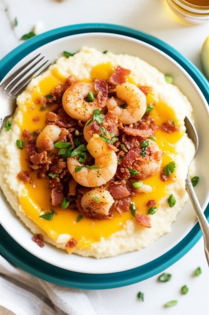 Cheesy Shrimp and Grits