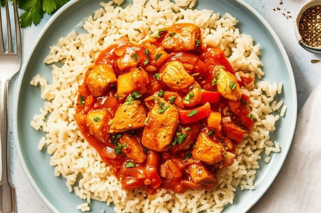 Chicken Cacciatore Rice Bowl