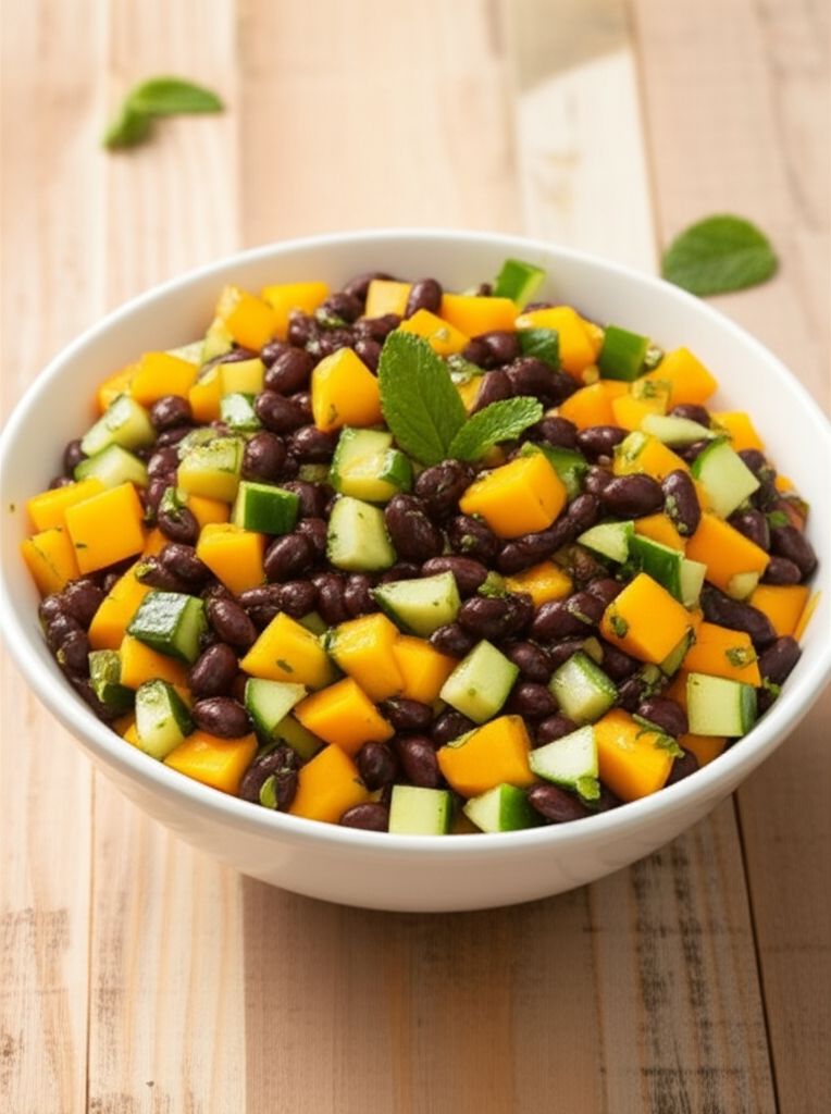 Cucumber, Mango, and Black Bean Salad