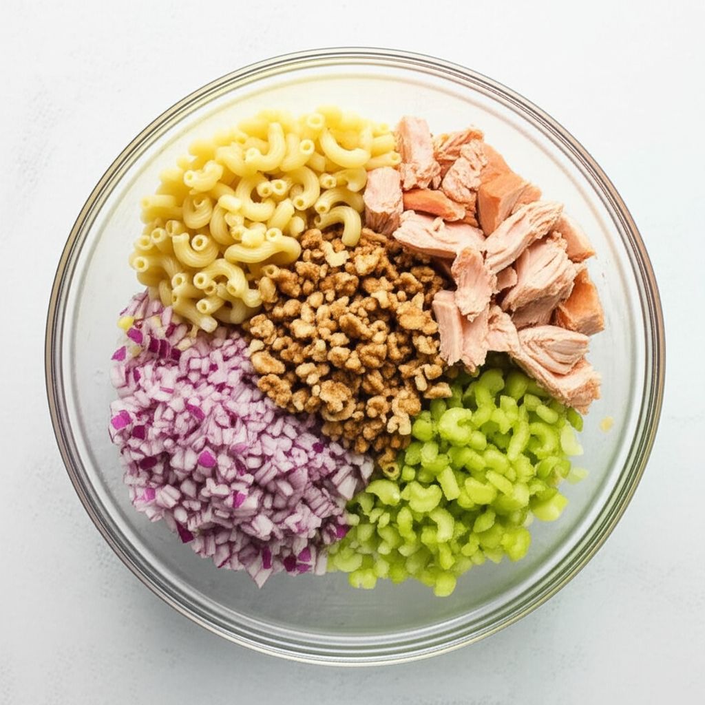 Curried Salmon Pasta Salad