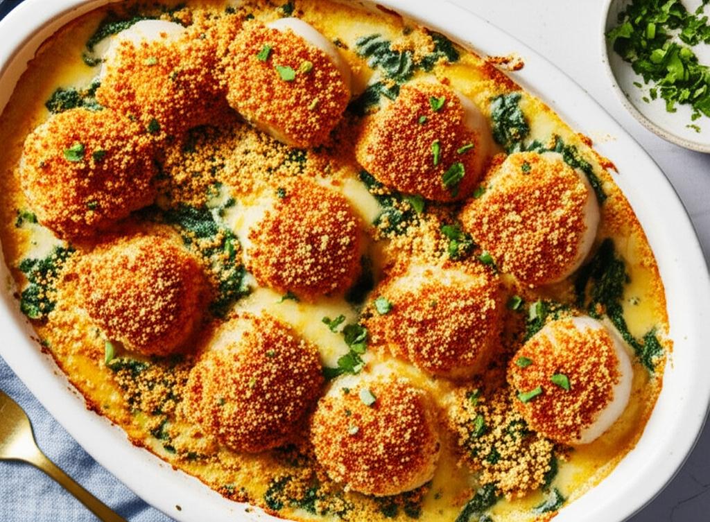 Deb's Scallops Florentine