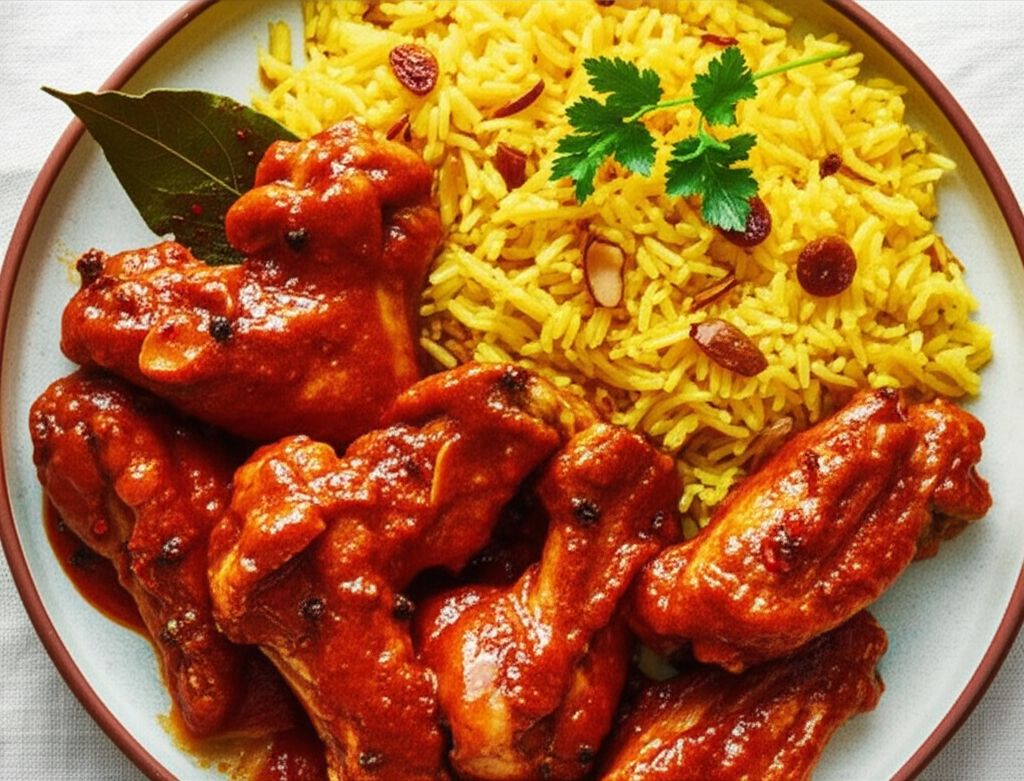 Dutch East Chicken Wings and Rice