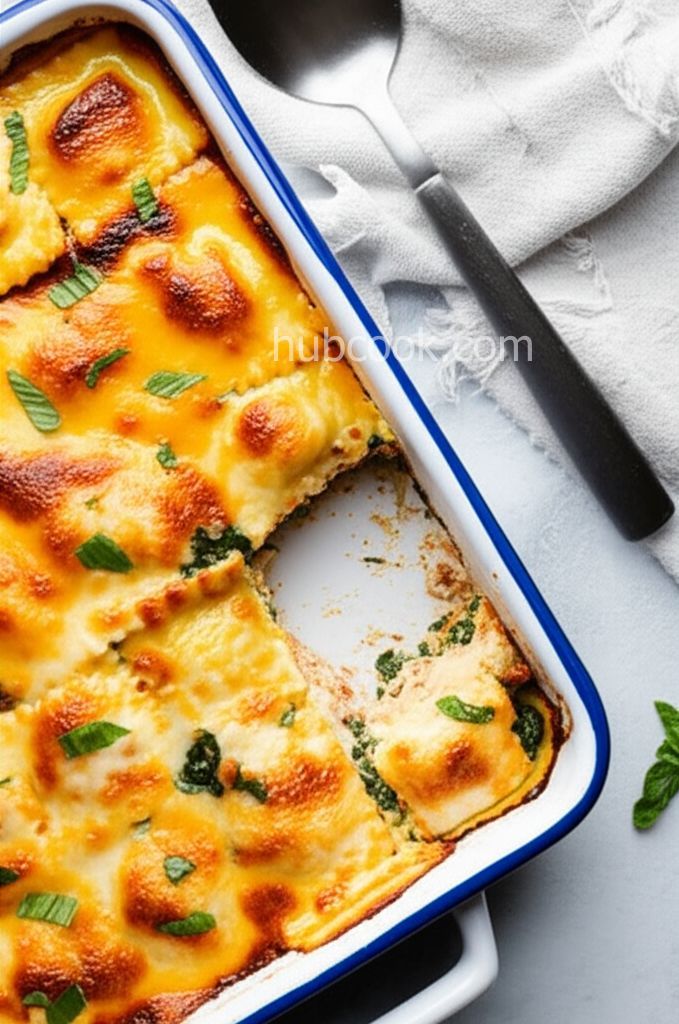 Easy One Pan Creamy Baked Ravioli