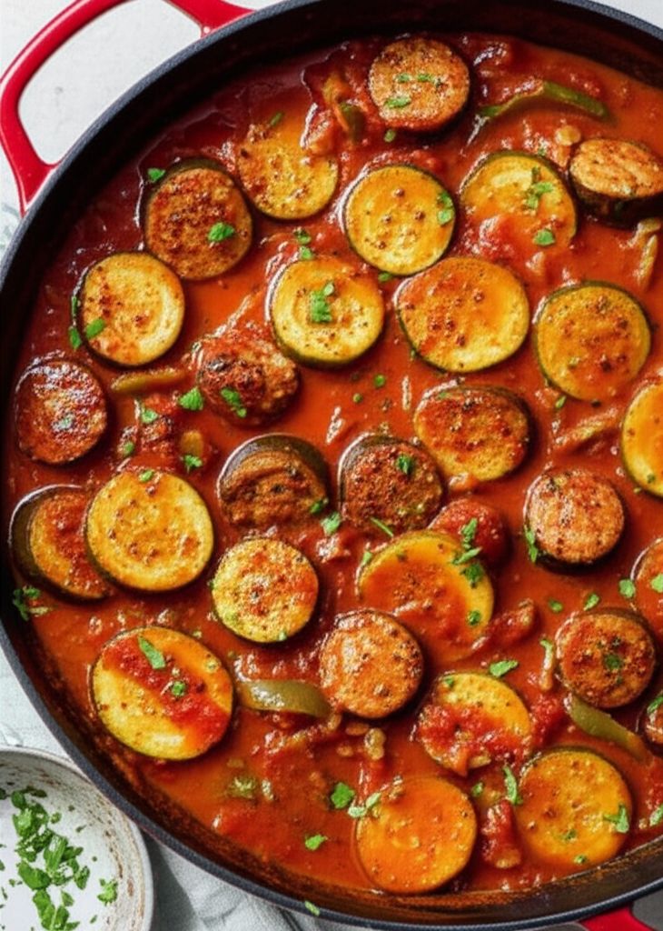 Evelyn's Spicy Italian Sausage and Zucchini