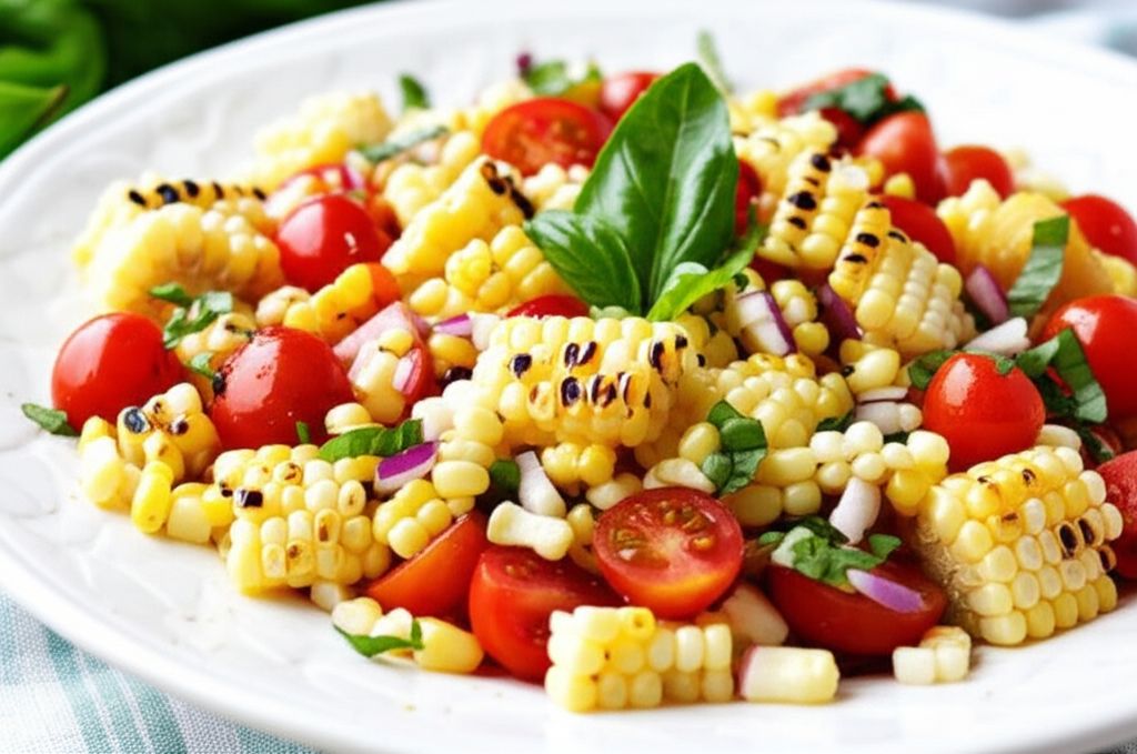 Grilled Corn and Heirloom Tomato Salad