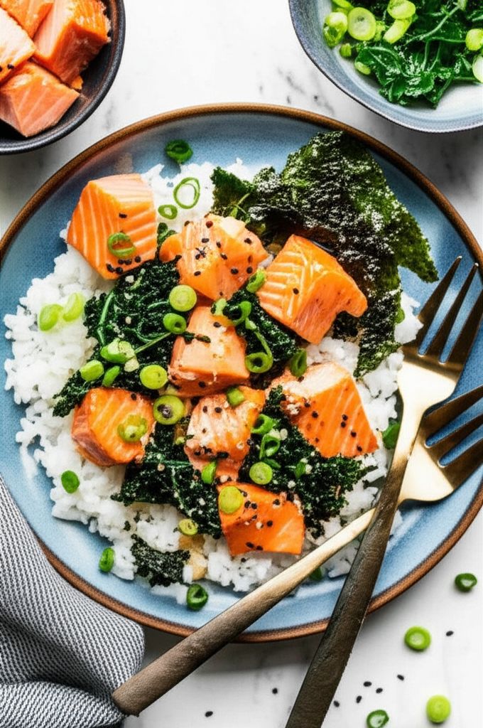 Healthy Tasty Salmon Rice Bowl