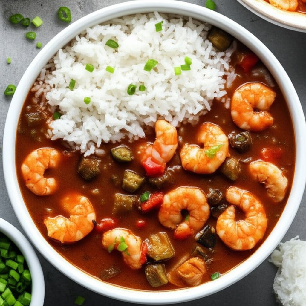 Louisiana Shrimp and Eggs Gumbo