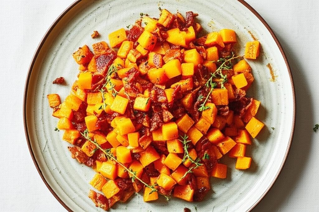 Mango-Bacon-Butternut Squash Hash